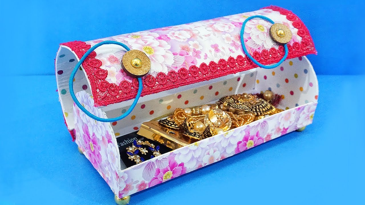 Amazing Best Out Of Waste Jewelry Box using Waste Cardboard! Paper