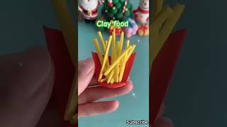 ???how to make french fries with clay/diy clay art 迷你粘土 kpop iu diy 迷你粘土Mínǐ niántǔ