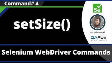 setSize() Command - Selenium WebDriver