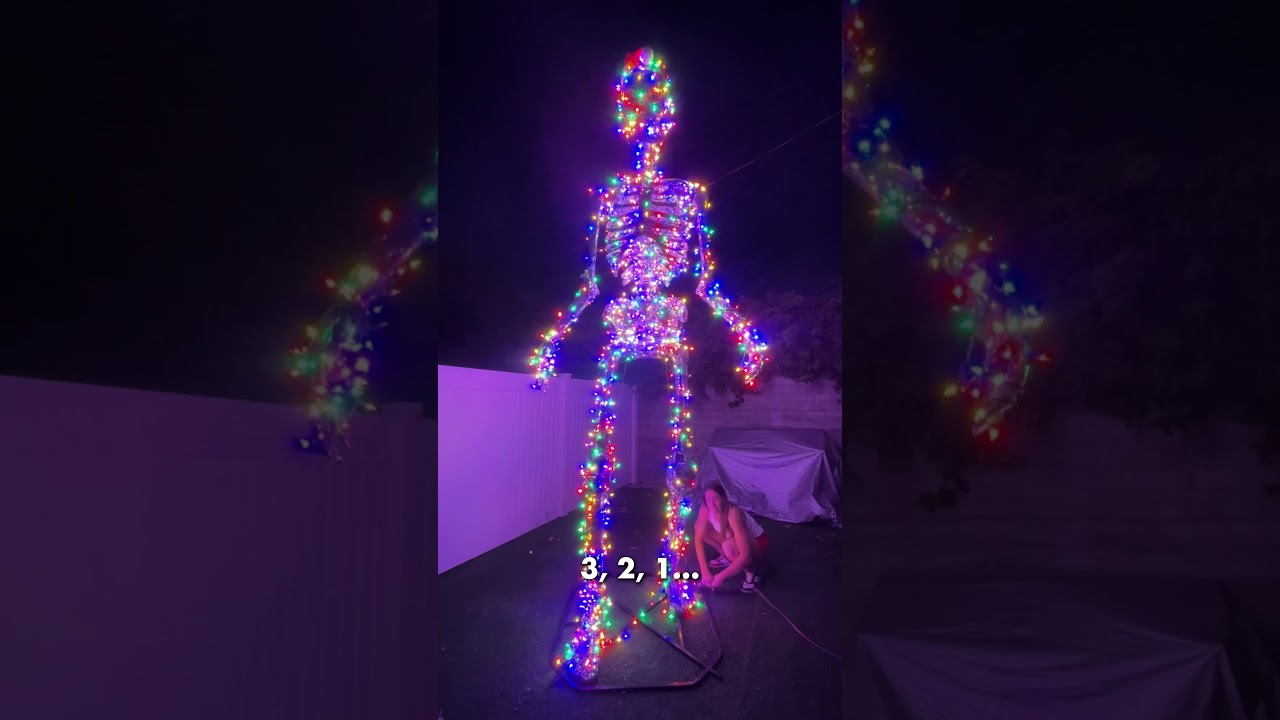 HE’S LIT!🎄Disco Ball Skeleton!