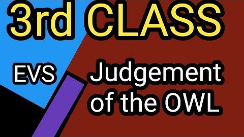 #3rd #Evs#learnwithmechannel                                   #Judgement of the owl