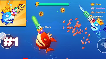 Fish.Io - Hungry Fish gameplay walkthrough Part 1 (ios, android) #androidgameplay #iosgameplay