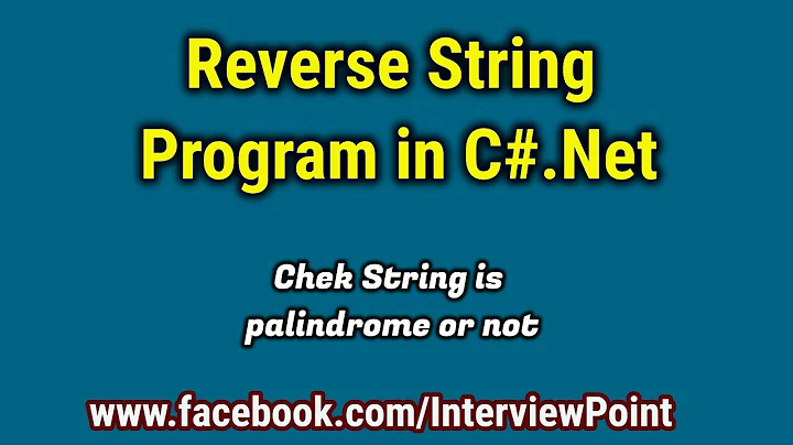 Reverse String Program in C#.Net || Interview Logical Program