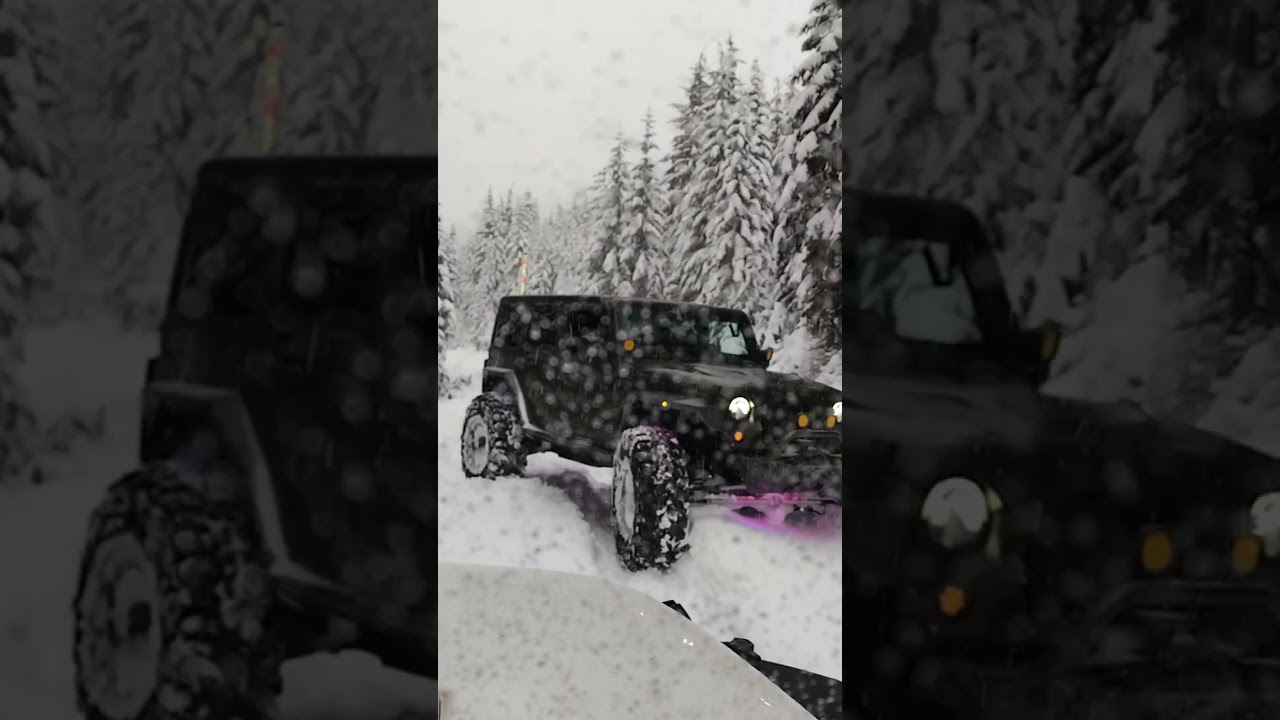 Knobby Tires Jeep Goes Around Us 