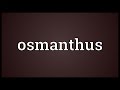 Osmanthus Meaning