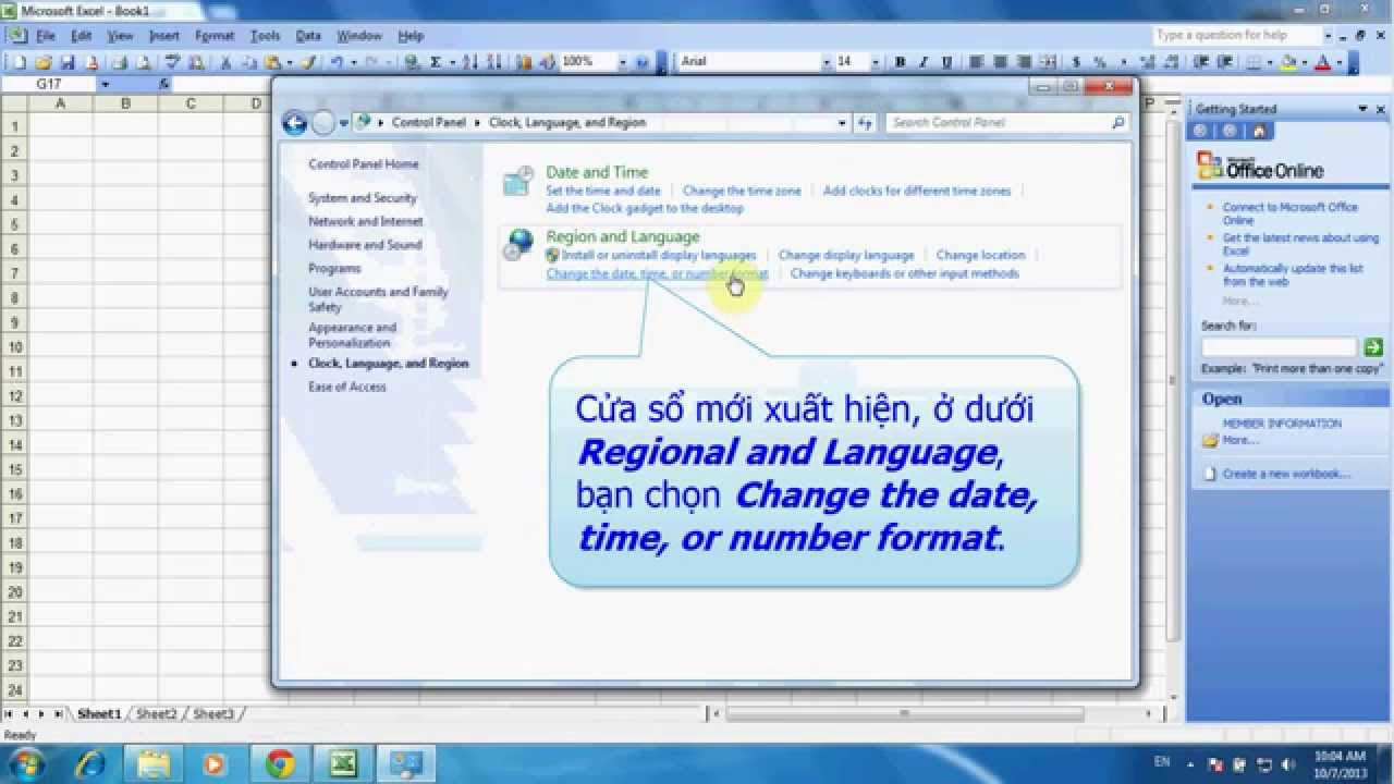 Cách chuyển dấu phẩy thành dấu chấm trong excel - youtube