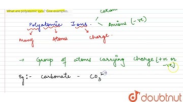 What are polyatomic ions?Give examples. | 9 | ATOMS AND MOLECULES  | CHEMISTRY | NCERT | Doubtnu...