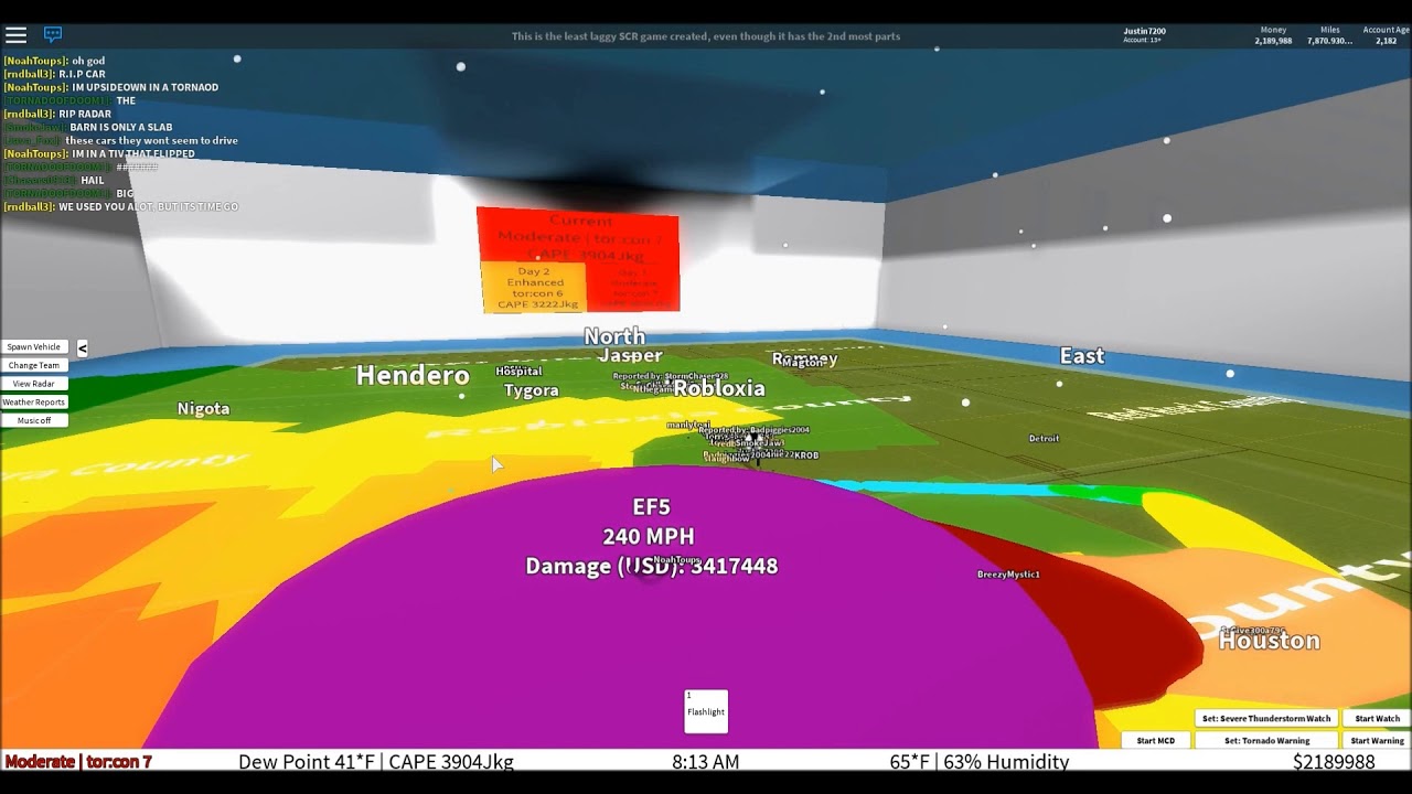 Roblox Storm Chasers Two Massive Wedges Causes Destruction - team tiv shirt 2 roblox