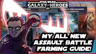 My Assault Battles Farming Guide!  A New Way of Core Farming in Star Wars Galaxy of Heroes