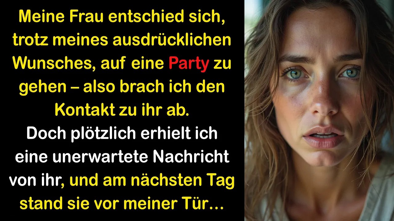 Sie ging auf die Party, obwohl ich sie bat, es nicht zu tun – was danach geschah, änderte alles