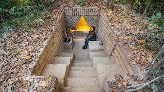Girl Live Off Grid Built The Most Beautiful Underground Home Shelter in the Wood using Ancient Skill