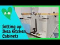 Tips on how to set up Ikea cabinets for a kitchen installation