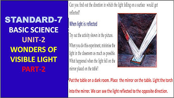 CLASS -7 | ENGLISH MEDIUM | BASIC SCIENCE | UNIT - 2 | WONDERS OF VISIBLE LIGHT | PART-2