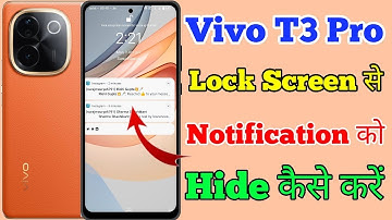 Vivo T3 Pro 5g Lock Screen Par Notification Hide Kaise Kare // How To Hide Notification Vivo T3 Pro