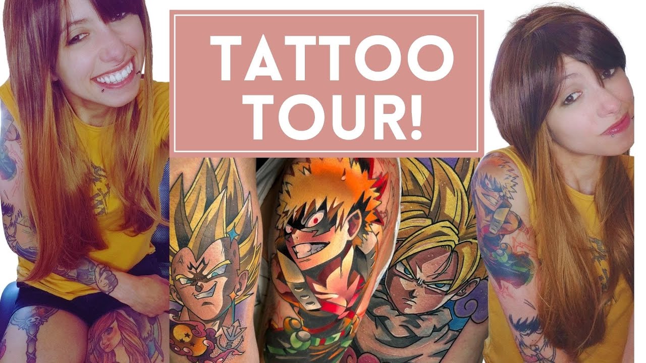My Egirl Tattoo Tour | Anime | Dragonball | Pokemon | My Hero Academia