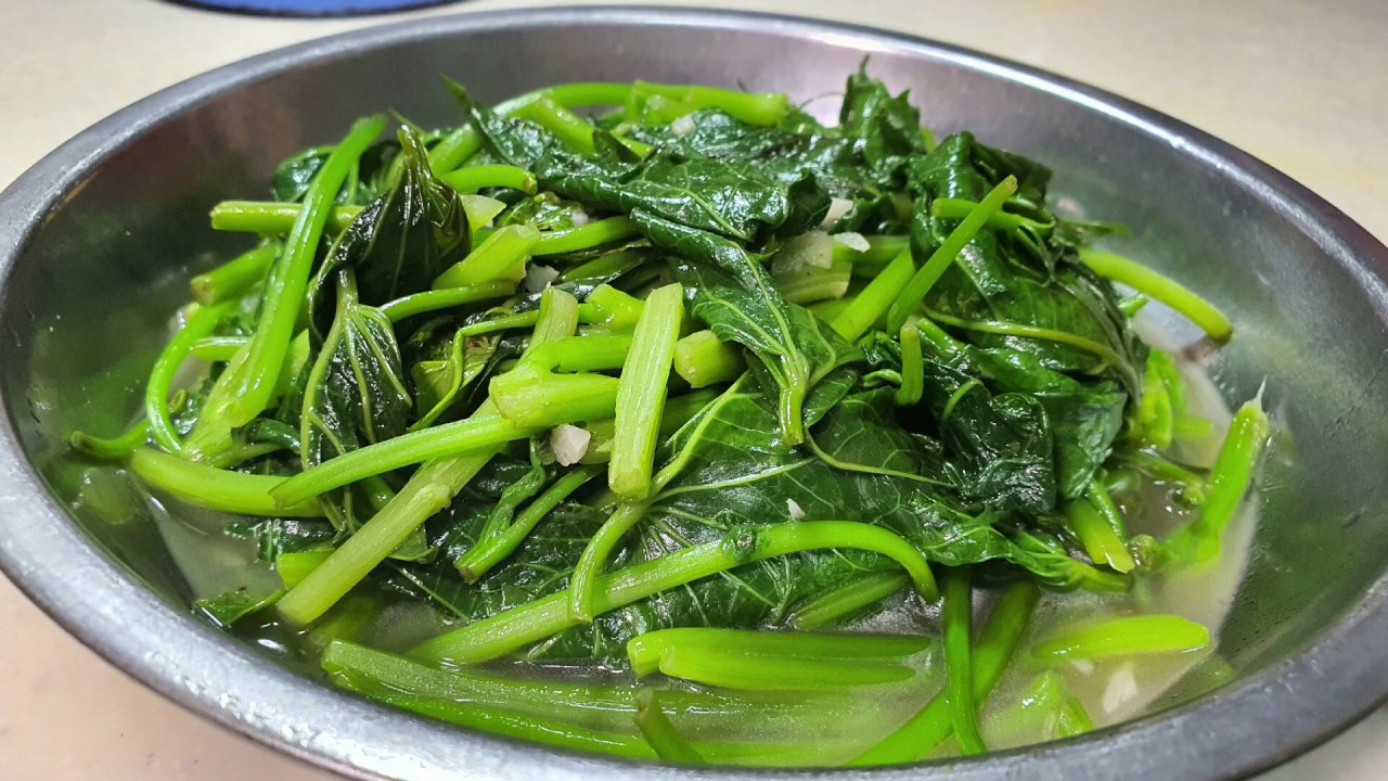 Stirfry sweet potato leaves 清炒番薯叶 YouTube