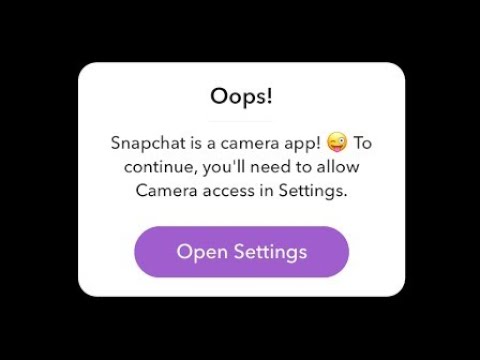 Oops Snapchat Camera Access Problem Solve Iphone And Ipad Youtube
