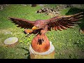 Скульптура-Орёл из дерева своими руками(бензопилой)