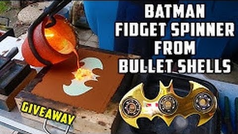 give Away!!! Casting Brass Batman Fidget Spinner from Bullet Shells