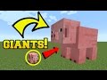 Minecraft: GIANT MOBS!!! (MAKE MOBS AND ANIMALS HUGE!!) Custom Command