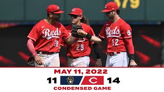 Condensed Game 5-11-22 Reds beat Brewers 14-11