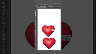3D heart object created in adobe illustrator. #shorts #illustrator #3d