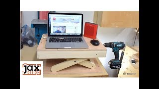 Build this simple Scissor Lift Table. Use your drill and lift heavy objects with ease. Use it for tools or as a computer desk for your 