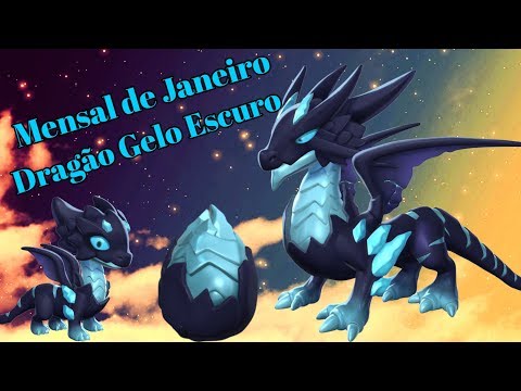 Como Fazer O Dragão Gelo Escuro (Mensal De Janeiro) Dragon Mania A Lenda