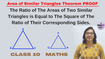 Areas of Similar Triangles Theorem Proof Class 10 Maths
