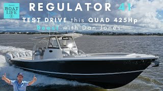 Regulator 41 - OFFSHORE - TEST DRIVE in a QUAD 425Hp BEAST with Dan Jones