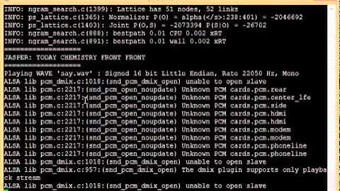 Jasper on a Raspberry Pi teaching Chemistry