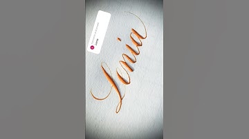 Copperplate calligraphy, tutorial: how I write your name #lenia