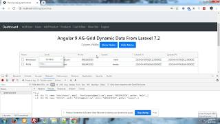 Angular 9 AG-Grid with Dynamic Laravel 7.2 Backend data