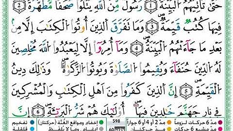 سورة البينة مكتوبة / حمزة الجزائري