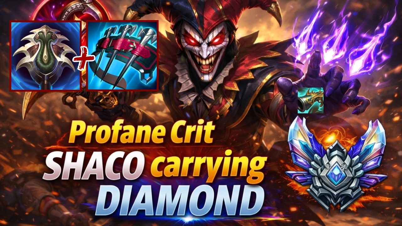 Profane Rush into Crit Shaco - S16 Dia Carry [League of Legends] Full Gameplay - Infernal Shaco