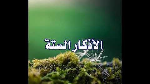 الأذكار الستة التي يوصى بالإكثار منها