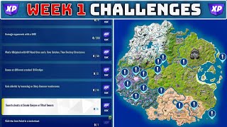 FORTNITE SEASON QUESTS WEEK 1! Reality Seeds, Slurp Bouncer Mushrooms, Zero Point & IO Airships!