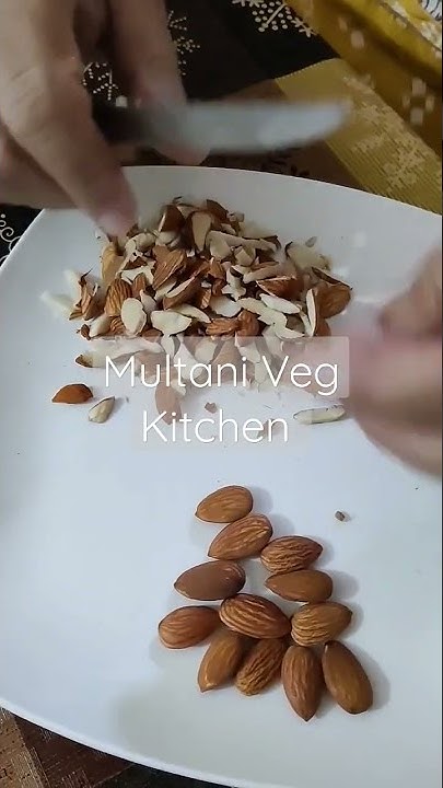 How to cut Almonds / Almonds Cutting/ Badam Cutting - YouTube