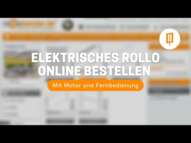 Elektrisches Rollo mit Motor (und Fernbedienung) ganz einfach online  bestellen - YouTube