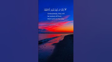 ﴿ كَلَّا إِنَّهُمْ عَن رَّبِّهِمْ يَوْمَئِذٍ لَّمَحْجُوبُونَ﴾[ سورة المطففين: 15]