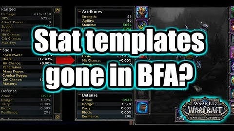 WoW BFA | Stat Templates finally removed from PVP? 😳