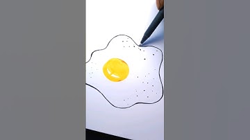 fry egg 😱😍#shorts #art #rbjoydrawing #drawing #youtubeshorts #short #reels