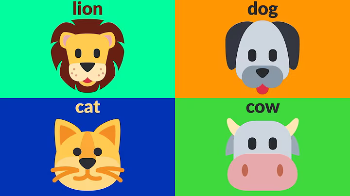 LEARN ANIMALS WITH EMOJIS - Animal Emojis for Kids, Toddlers, Kindergarten, Children