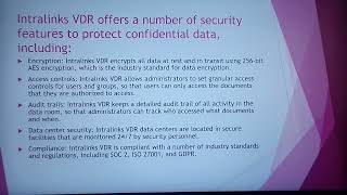 Intralinks Virtual Data Room's Security Features
