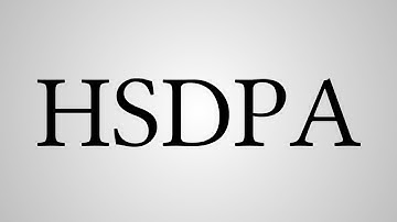 What Does "HSDPA" Stand For?