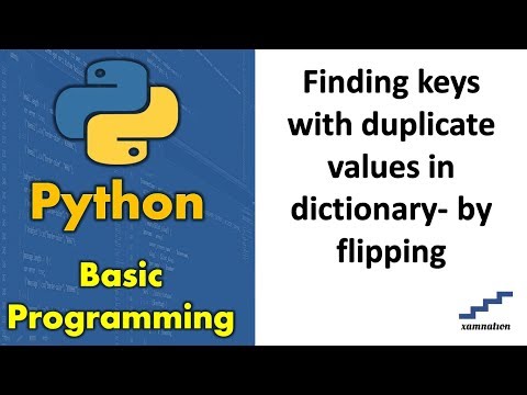 Finding keys with duplicate values in dictionary- by flipping