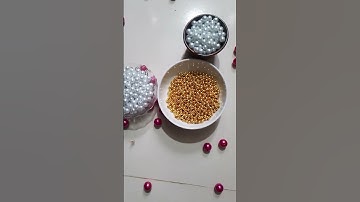 |Satisfying Video made with white, gold, pink beads  clay cups💙 |#mahmoodediting #beads #satisfying