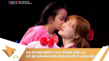 Ca sĩ Hoà Minzy xúc động gặp lại bé gái mất 5 người thân tại Làng Nủ