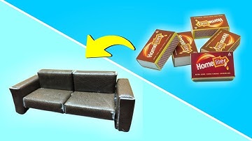 DIY Mini Sofa with Matchbox | Matchbox Sofa | Miniature Sofa | How to make sofa with Matchbox