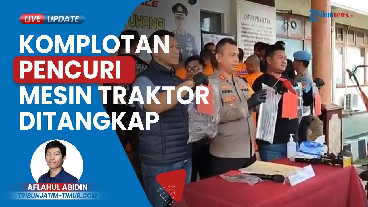 Komplotan dan Penadah Diduga Curi Mesin Traktor di Banyuwangi Ditangkap, Beraksi di 70 Titik